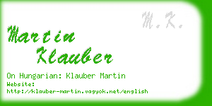 martin klauber business card